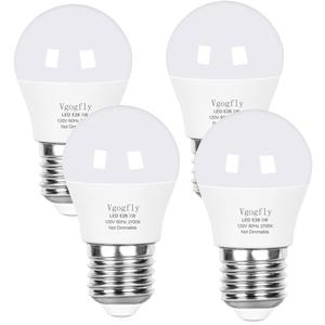 Vgogfly LED Bulb 3W 25 Watt Equivalent Light Bulbs Night Stand Table Lamp Warm White 2700K LED Energy Saving E26 Medium Screw Base for Home Light 4 Pack