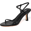 Mostrin Heels for Women Strappy Sandals Square Open Toe High Heel Sandals Ankle Strap Stiletto Heels for Party Wedding, 36.5