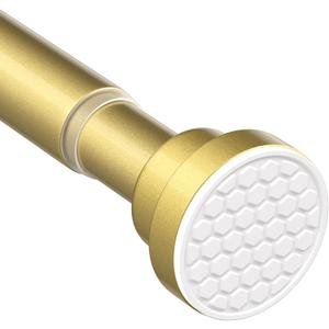 Tension Curtain Rod for Windows 28-48 Inch Curtain Rods No Drilling Gold Tension Rod Small Shower Rod Adjustable Curtain Rods for Closet, Doorway