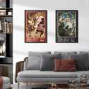 upsimples 20x30 Poster Frame, Display Pictures 16x24 with Mat or 20 x 30 Without, Wall Hanging Picture Frames, Black, 1 Pack