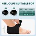Plantar Fasciitis Gel Heel Protectors - Welnove Heel Cups for Women Men Heels Spur Pain Relief - Heel Inserts Pads for Achilles Tendonitis Dry Cracked Heel Support Cushion(W 9.5-13 / M 8.5-14)