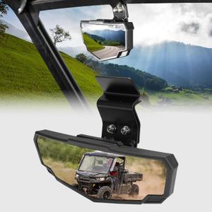 A & UTV PRO Center Rear View Mirror for 2015-2025 Can Am Defender, Rearview Mirror for 2015-2025 Polaris Ranger 1000 570 900 Accessories, 2017-2025 Can Am Defender Accessories, 1PC