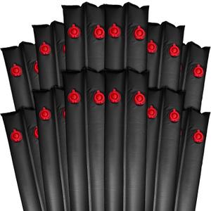 Robelle 10 ft. 12-Pack Heavy Duty Black Double Chamber Pool Cover Weights, .33 MM Thick Vinyl, Pool Water Bags, Water Tubes