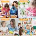 20 Pack 6 x 6 inch Mini Canvas and Easel Set, Mini Canvases for Painting with Wood Easels, Acrylic Paints, and Brushes, Small Canvas Painting Kits for Adults Students Beginners