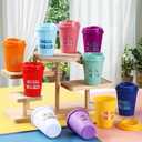 LemonRoad 10 Pcs Social Worker Appreciation Gifts Bulk Social Worker Graduation Gifts 12oz Reusable Plastic Tumblers with Lids for Bsw Msw Dsw Lcsw Volunteer School Staff Coworker Office Women Men