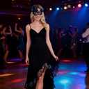 Butterfly Masquerade Mask for Women Lace Venetian Masks Halloween Mardi Gras Party Prom (Black)