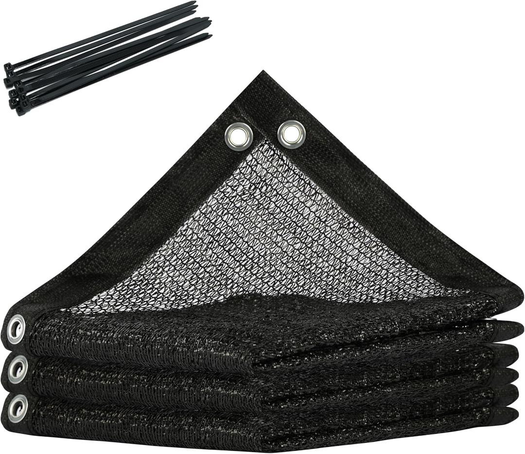 Royal Shade 50% Black Shade Cloth 8FT x 16FT Mesh Tarp with Grommets for Garden Patio, Plant Shading, Greenhouse, Pergola, Chicken Coop, Dog Kennel, Lawn (We Make Custom Size)