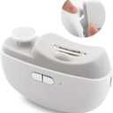 Electric Nail Clipper for Senior and Baby - 3in1 Baby Nail Trimmer Electric for Finger, Automatic Electric Nail Clipper with Polishing, Gift for Adult White