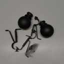 Zeerobee Curtain Rods for Windows 48 to 84, 1 Inch Adjustable Heavy Duty Black Curtain Rod, Outdoor Indoor Room Divider Modern Drapery Pole, 48-86"