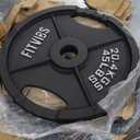 Signature Fitness Olympic 2-Inch Cast Iron Plate Weight Plate for Strength Training and Weightlifting, Multiple Sizes (45LB Pair)