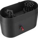 OVAQUIXI Coffee Portafilter Clearing Box, Integrated Deep Clearing Brush and Coffee Ground Puck Scraper with Collector Box