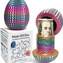 2026 Mystery Egg Maze Puzzle Box: 4 Unique Mazes Money Holder with Hidden Compartment, Brain Teaser Game for Cash & Gifts, Reusable Surprise Container for Easter Birthday Christmas Party