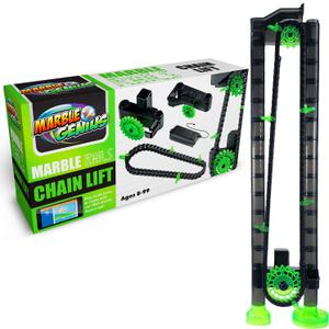 Marble Genius Add-on Accessory Marble Rails Automatic Chain Lift, 1 Piece Marble Run for Kids 8+ (Requires 2 AA Batteries), STEM, Great for Kids & Teens