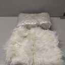2 Pack Newborn Photography Props Blanket 28" x 24" White Soft Photoshoot Background Backdrop Gray Faux Fur Baby Photoshoot Props Newborn Photography Fur Mat (White&Grey)