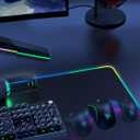 TopMade Wireless Charging RGB Mouse Pad, Waterproof Gaming Desk Pad with 4 Light Modes & 11 RGB Colors, Ultra-Smooth Surface, Non-Slip Base, 31.5"x15.75" XXL Large Desk Mat for MacBook, PC, Laptop