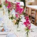 8PCS Silk Bougainvillea Artificial Flowers, UV Resistant, 48 Branches, Long Stems Faux Flower, Realistic Fake Bougainvillea Vines, for Wedding Porch Home Party Garden DIY Decor - 38 inch (Fuchsia)