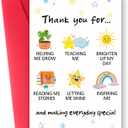 Funny Teacher Appreciation Gifts for Women Men, Cute Thank You Card for Teachers (MM-135)