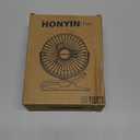 HONYIN 720° Rotation Small Desk & Clip on Fan with Sturdy Clamp, 3 Speeds, Quiet Little Personal Cooling Fan by USB Plug In, for Bedroom Office Desktop Treadmill