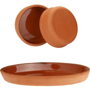 Areste Terracotta Cooking Set, Non-Stick Mexican Clay Pots, Oven & Dishwasher Safe, Brown, 1 in