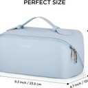 GAGAKU Large Travel Makeup Bag for Women Waterproof - Cosmetic Toiletry Organizer, Makeup Pouch for Girls - Color Blue