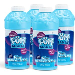 Little Kids Fom Mania Foam Refills|Non Toxic Tear Free Formula| Exclusive 4 Pack Includes 48oz of Foam Concentrate|Refills Fomilator 24X and Fomalanche 16X|for Parties, Birthdays, Outdoor Fun , Blue