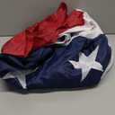 JRED Bunting American Flags 5x10 FT, USA Pleated Fan Flags, Embroidered Patriotic Red White and Blue Banner, for 4th of July Memorial Day Indoor Outdoor Decoration