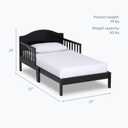 Dream On Me Sydney Toddler Bed, GREENGUARD Gold, Pinewood, Black, 53x29x28 Inch