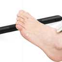 BWE Matte Black Shower Foot Rest Bar, Stainless Steel Bar Corner Shower Foot Rest for Shaving Legs, Non-Slip Knurled Shower Step, Wall Mounted Bathroom Shower Shaving Foot Rest