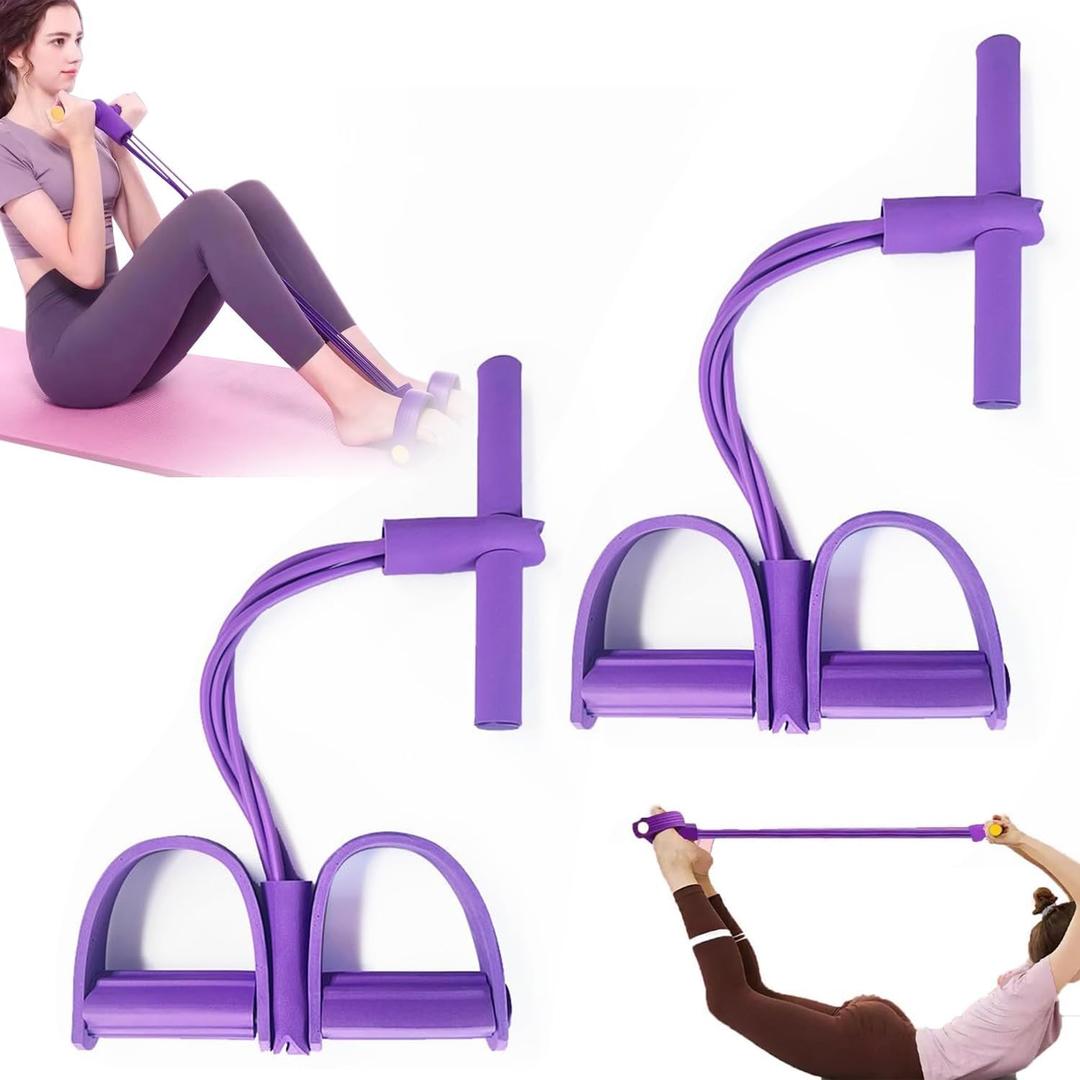 Pedal Resistance Band with Handle, Stirrup Puller for Exercise,2025 New Sit up Leg Stretch Rope Exercise Bands with Handles for Women Men