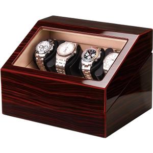 Watch Winder Spinner for 4 Automatic Watches with 5 Storage Case