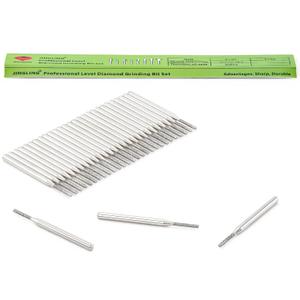 JINGLING 1.5mm Diamond Drill Bits for Stone Ceramic Glass 1/8" Shank Lapidary Supplies Kit Jewelry Making Tool for Dremel Pack of 30Pcs