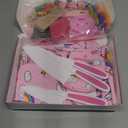 Kids Cooking and Baking Chef Set, Apron Chef Hat Accessories Complete Cooking Set, Dress Up Pretend Play Career Role Play Costume Toys Thanksgiving for Boys Girls (Pink)