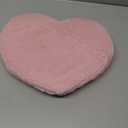 Heart Pillow Pink Throw Pillows Decorative Pillows for Bed Couch Cute Faux Rabbit Fur Small Pillow for Women Valentine Anniversary Fall Halloween Christmas Home Decor (Mini, 13"x10")