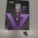 Groin & Body Hair Trimmer for Men - Electric Shaver for Pubic Hair, Chest, Legs - Ball Pubic Groomer, LED Light, Replaceable Ceramic Blade Heads, USB-C Recharge Dock, Waterproof Hygiene Razor, Purple