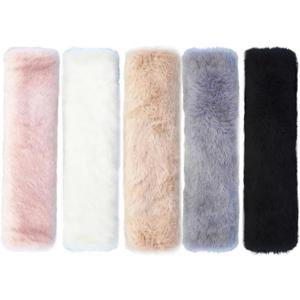 5 Pcs Fluffy Car Seat Belt Cover Pads Soft Seatbelt Cushion Carseat Seat Belts Shoulder Strap Covers Comfort Pad