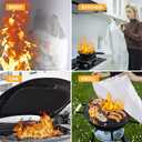 2 x Emergency Fire Blanket, Flame Retardant Fire Blankets Emergency for Home, Kitchen, Car, Office, Grill (Fiberglass-2pack)