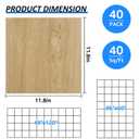 AKOLAFE 40 Sheet Vinyl Flooring 12x12 Peel and Stick Floor Tile Waterproof Clearance Vinyl Floor Tiles Light Wood Self Adhesive Floor Tiles Sticky Laminate Flooring for Bathroom Kitchen Basement RV