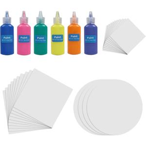 Wings Giant Spin Art Machine Variable Speed, Battery Operated Spinner - Paint Spinner with Splatter Guard, Washable Paint, Spin Art Kit, Art Design Card, Stem Toys, Kid Arts and Crafts, Girls Boys (Paper & Paint Refill Pack)