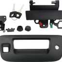 APPERFiT Locking Tailgate Handle Latch & Bezel w/Lock Cylinder & Backup Camera Hole Compatible with 2007-2014 Chevrolet Chevy Silverado GMC Sierra 1500 2500 3500