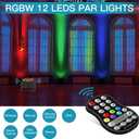 Rechargeable Par Lights, RGBW LED Uplights Battery Powered Stage Light, HOLDLAMP Par Can DJ Lights Sound Activated with Remote & DMX Control for Festival Party Event Wedding Bar, 8 Pcs