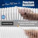 PVC Dust Collection Hose w/4 Thumbscrew Clamps, Puncture Resistant, Carbon Steel Wire, Clear Flexible PVC Dust Collector Hose, Proudly Made in USA (2 1/2" x 20')