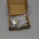 Nickel and Gold Cabinet Knobs Brushed Nickel and Gold Drawer Knobs, 10 Pack 1-1/4 Inch, 2281 Square Single Hole Cabinet Pulls for Kitchen Cabinets Drawers Bedroom Dresser Bathroom