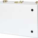 Vixdonos Large Metal Trunk Decorative Storage Box College Dorm Chest with Handle (23.7" X 14.2" X 9.5")