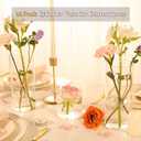 TBWIND 12Pcs Glass Cylinder Vases 8 Inch Tall Clear Flower Vases for Centerpieces Wedding Decoration, Hurricane Floating Candle Holder for Party Table Home Decor