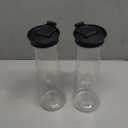 Clear Plastic Water Pitchers Carafes with Flip top Black Lids 34 OZ Heavy Duty Beverage Pitcher Jug for Juice or iced Coffee Great for Mimosa bar Restuarants ot Schools Pack of 2