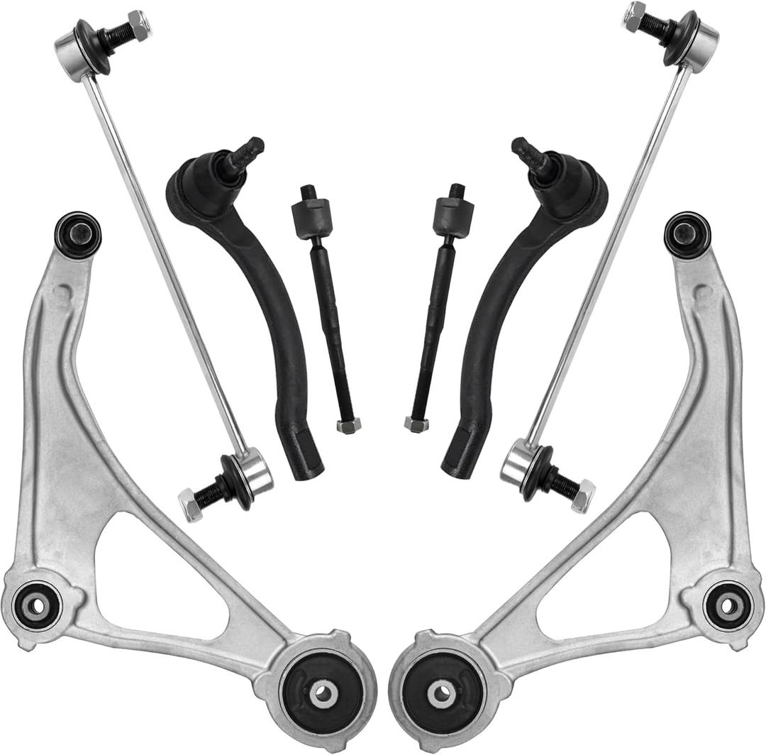 lronants Front Lower Control Arm, Sway Bar Links, Outer & Inner Tie Rod End Suspension Kit Compatible with 2016-2023 Nissan Maxima, 2015-2018 Nissan Altima