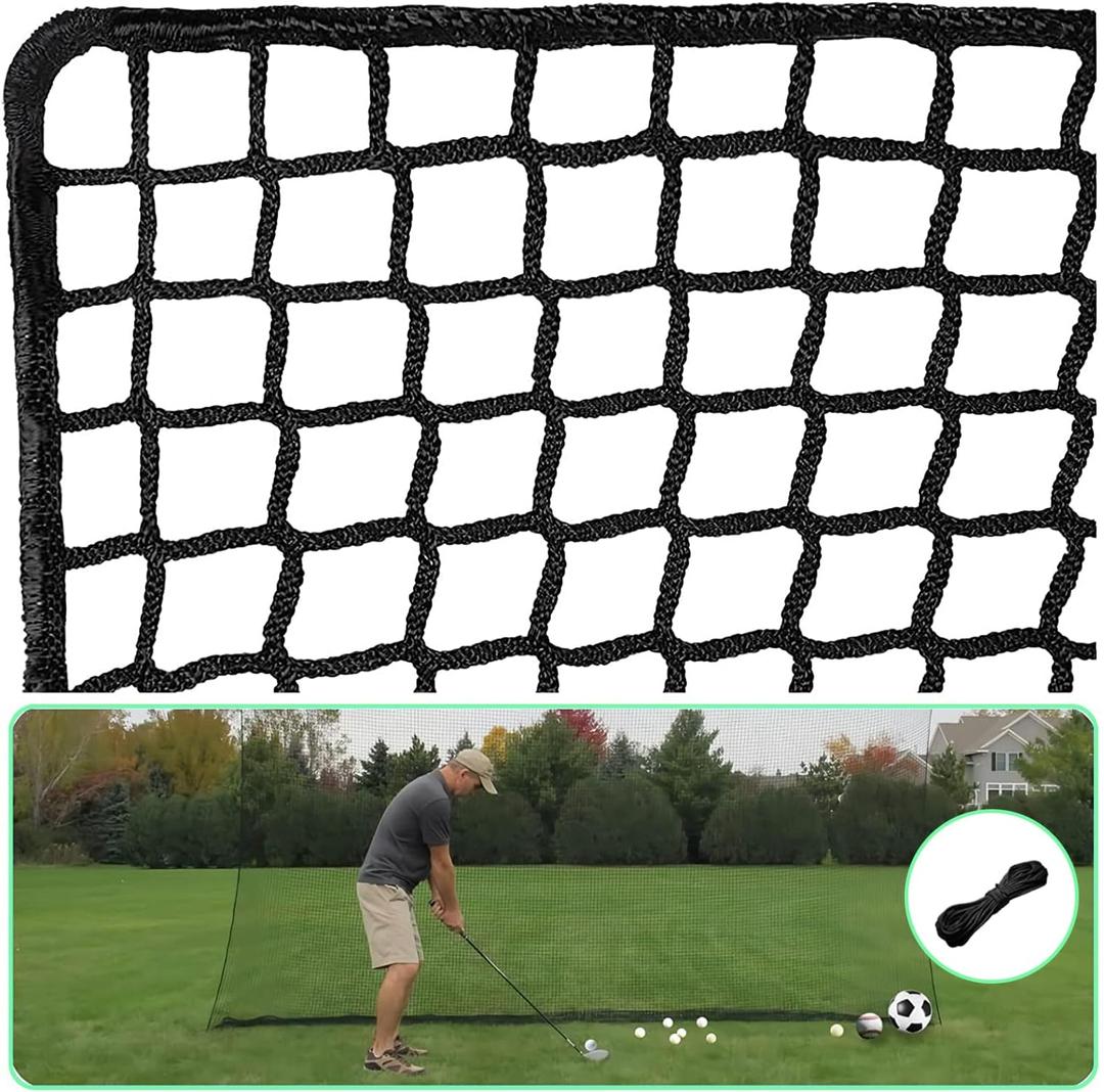 Golf Practice Net - Heavy Duty Nylon Netting, 10x10ft/10x15ft/10x20ft