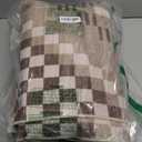 Beeiva Checkered Boho Carpet Runners for Hallway 10 ft, Non Slip Washable Rug Runner for Kitchen 2.5x10, Farmhouse Ultra Thin Checkerboard Extra Long Rugs for Hallway Entryway Bathroom, Khaki (Brown)