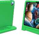 For Ipad Pro 13 Inch Case 2024, Shockproof Kids Ipad 13 Pro Case, Protective Cover For Ipad Pro 13 M4 With Pencil Holder, Anti-Slip Handle Stand, Green