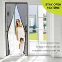 Iduontis Magnetic Screen Door - Fits Door Opening 36 x 82 in, Actual Screen Size 38"x83", Hands Free Mesh Partition,Heavy Duty Curtain Keeps Bugs Out, Frame Hook & Loop, Pet and Kid Friendly